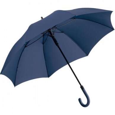 Elegantiškas vidutinio dydžio skėtis su spalvota rankena ir dirbtinės odos elementais 2