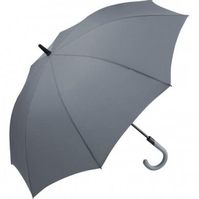 Elegantiškas vidutinio dydžio skėtis su spalvota rankena ir dirbtinės odos elementais 9