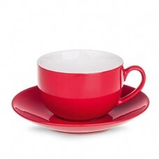 Ovalo formos puodelis su lėkštute