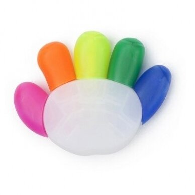 Penkių spalvų žymeklis rankos delno formos 2